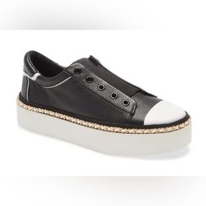 Karl Lagerfeld Paris Womens Axelle Platform Slip-On Sneakers